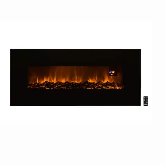 Hastings Home 50&#x22; Black Electric Fireplace